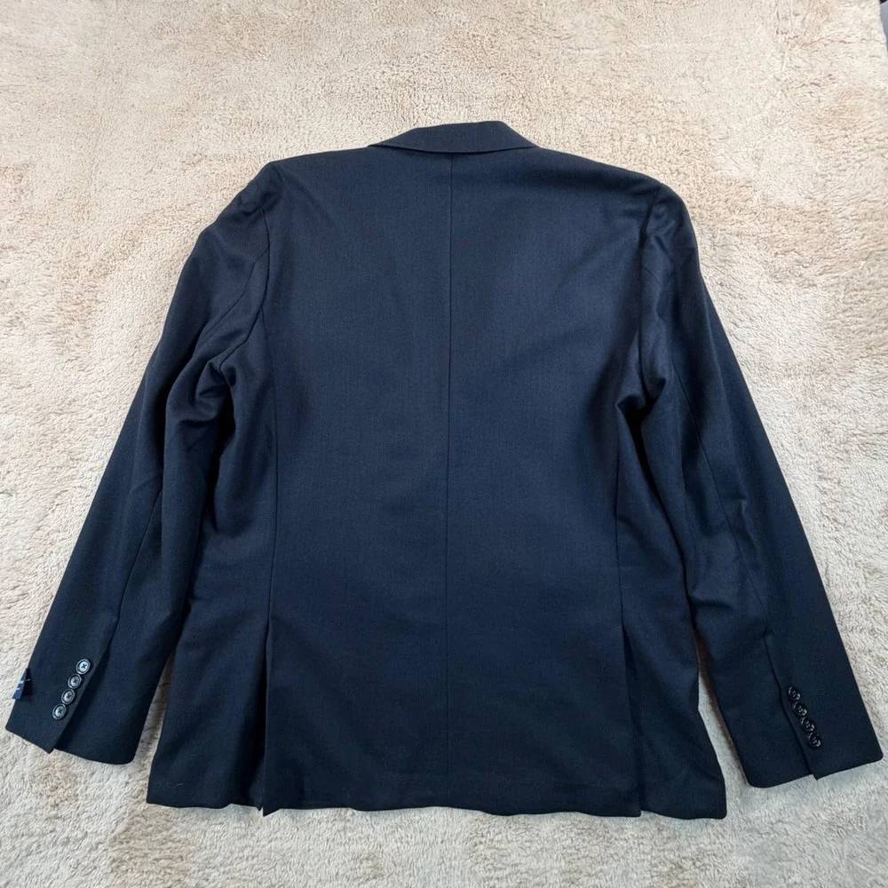J.Crew Mens 44R Ludlow Blazer Navy Blue Moon England Wool Cotton BH230